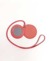 Rescued Leather Compact Mirror